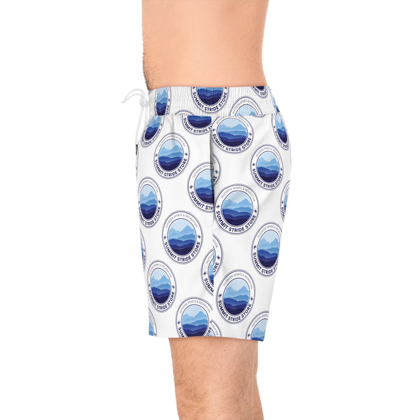 Men's Swim Shorts — Coastal Badge All-Over Print