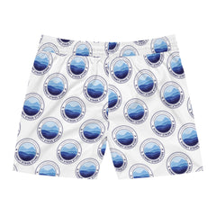 Men's Swim Shorts — Coastal Badge All-Over Print