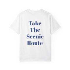 Scenic Route T-Shirt — “Take The Scenic Route” Mountain Graphic Tee