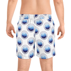 Men's Swim Shorts — Coastal Badge All-Over Print