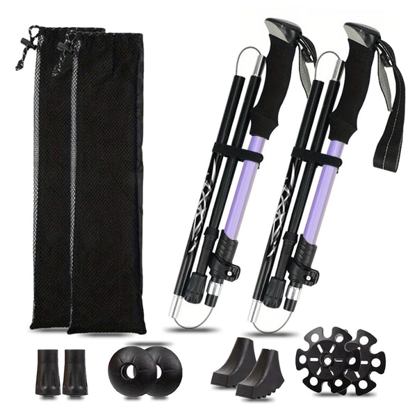 Ultralight Aluminum Folding Trekking Pole 5 Section