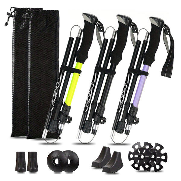 Ultralight Aluminum Folding Trekking Pole 5 Section