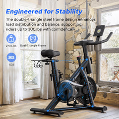 Magnetic Stationary Exercise Bike With App