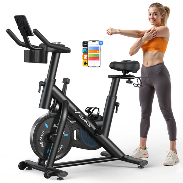 Magnetic Stationary Exercise Bike With App