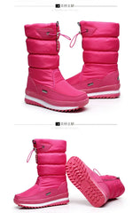 Women's Plush Platform Snow Boots – Waterproof & Warm