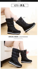 Women's Plush Platform Snow Boots – Waterproof & Warm