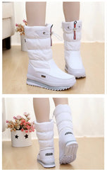 Women's Plush Platform Snow Boots – Waterproof & Warm