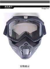 Unisex Ski Snowboard Mask Snowmobile Skiing Goggles Windproof Motocross Protective Glasses Safety Goggles with Mouth Filter
