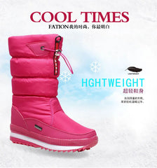 Women's Plush Platform Snow Boots – Waterproof & Warm