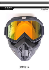 Unisex Ski Snowboard Mask Snowmobile Skiing Goggles Windproof Motocross Protective Glasses Safety Goggles with Mouth Filter
