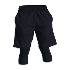 Men's 2 In 1 Compression Running Training Pants