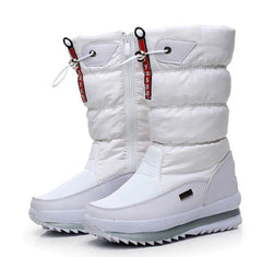 Women's Plush Platform Snow Boots – Waterproof & Warm