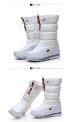Women's Plush Platform Snow Boots – Waterproof & Warm