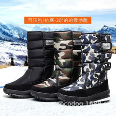 Women's Plush Platform Snow Boots – Waterproof & Warm