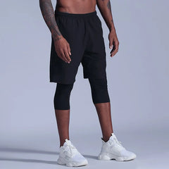 Men's 2 In 1 Compression Running Training Pants