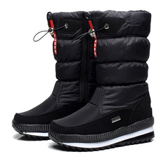 Women's Plush Platform Snow Boots – Waterproof & Warm