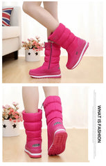 Women's Plush Platform Snow Boots – Waterproof & Warm