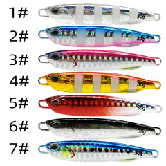 Metal Cast Jig Spoon Shore Casting Fishing Lure