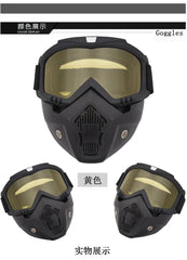 Unisex Ski Snowboard Mask Snowmobile Skiing Goggles Windproof Motocross Protective Glasses Safety Goggles with Mouth Filter