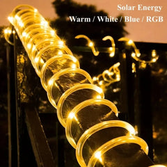 Outdoor Solar LED Rope Fairy String Lights