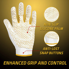 Youth American Football Receiver Gloves – Enhanced Grip