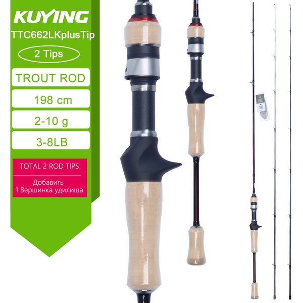Carbon BFS Spinning Casting Fishing Rod