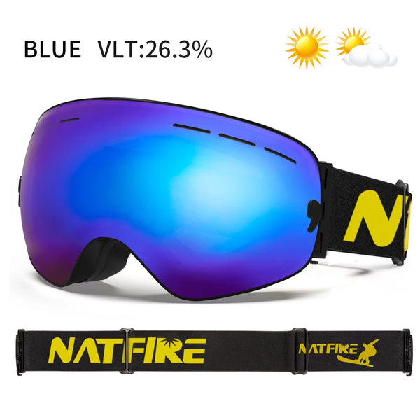 UV400 Anti-Fog Ski & Snowboard Goggles