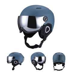 Professional Ski Helmet with Integrated Goggles