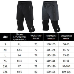Men's 2 In 1 Quick Dry Compression Shorts