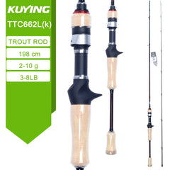 Carbon BFS Spinning Casting Fishing Rod