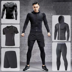 Men's Compression Running Tracksuit Fitness Sportswear Set