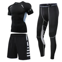 Men's Compression Running Tracksuit Fitness Sportswear Set