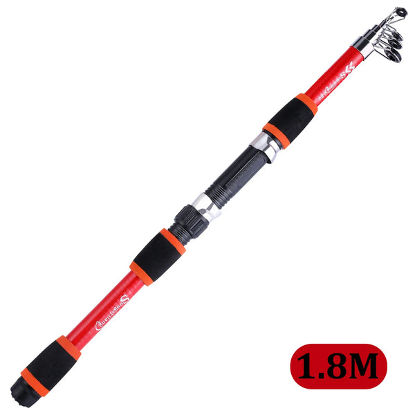 1.8M Telescopic Fiberglass Fishing Rod Children