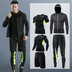 Men's Compression Running Tracksuit Fitness Sportswear Set