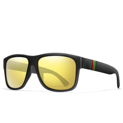 Classic Men Square Polarized Fishing Sunglasses Outdoor Driving Cycling Running Goggles Vintage Large Frame