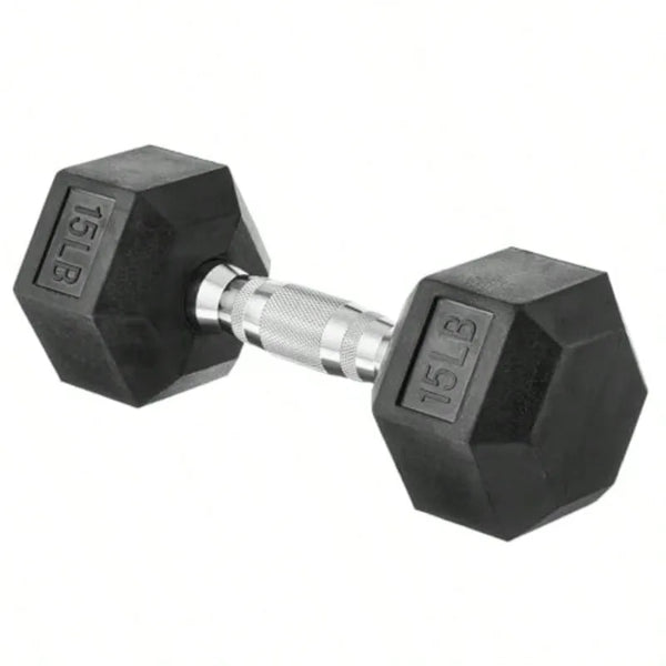 Rubber Hex Dumbbell Hand Weights Large Fitness