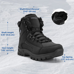 Men's Warm Winter Snow Boots – Wide Fit