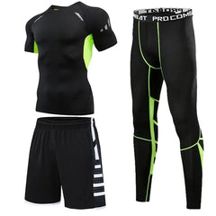 Men's Compression Running Tracksuit Fitness Sportswear Set