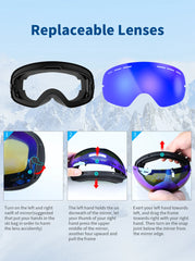 UV400 Anti-Fog Ski & Snowboard Goggles