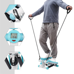 Mini Twist Stepper With Resistance Bands LED Screen