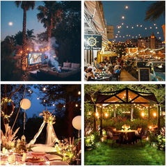 Solar G40 LED Outdoor String Lights with Remote