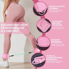 Double D-Ring Gym Ankle Straps for Cable Workouts
