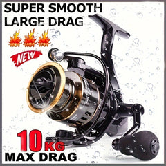 Metal Spool Spinning Reel 5.2:1 Gear Ratio