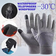 Waterproof Thermal Sports Gloves with Grip