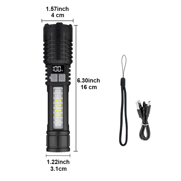 Rechargeable LED Tactical Flashlight for Camping