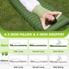 Extra Thick 4" Self-Inflating Camping Sleeping pad