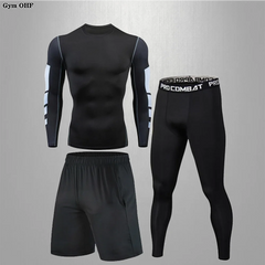 Men's Compression Rashguard Gym Running Training Suit