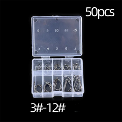 Carbon Steel Sharp Barbed Fishing Hooks 3#-12#