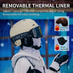 Professional Ski Helmet with Integrated Goggles