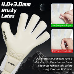 WVVOU Soccer Goalie Gloves with Finger Protection